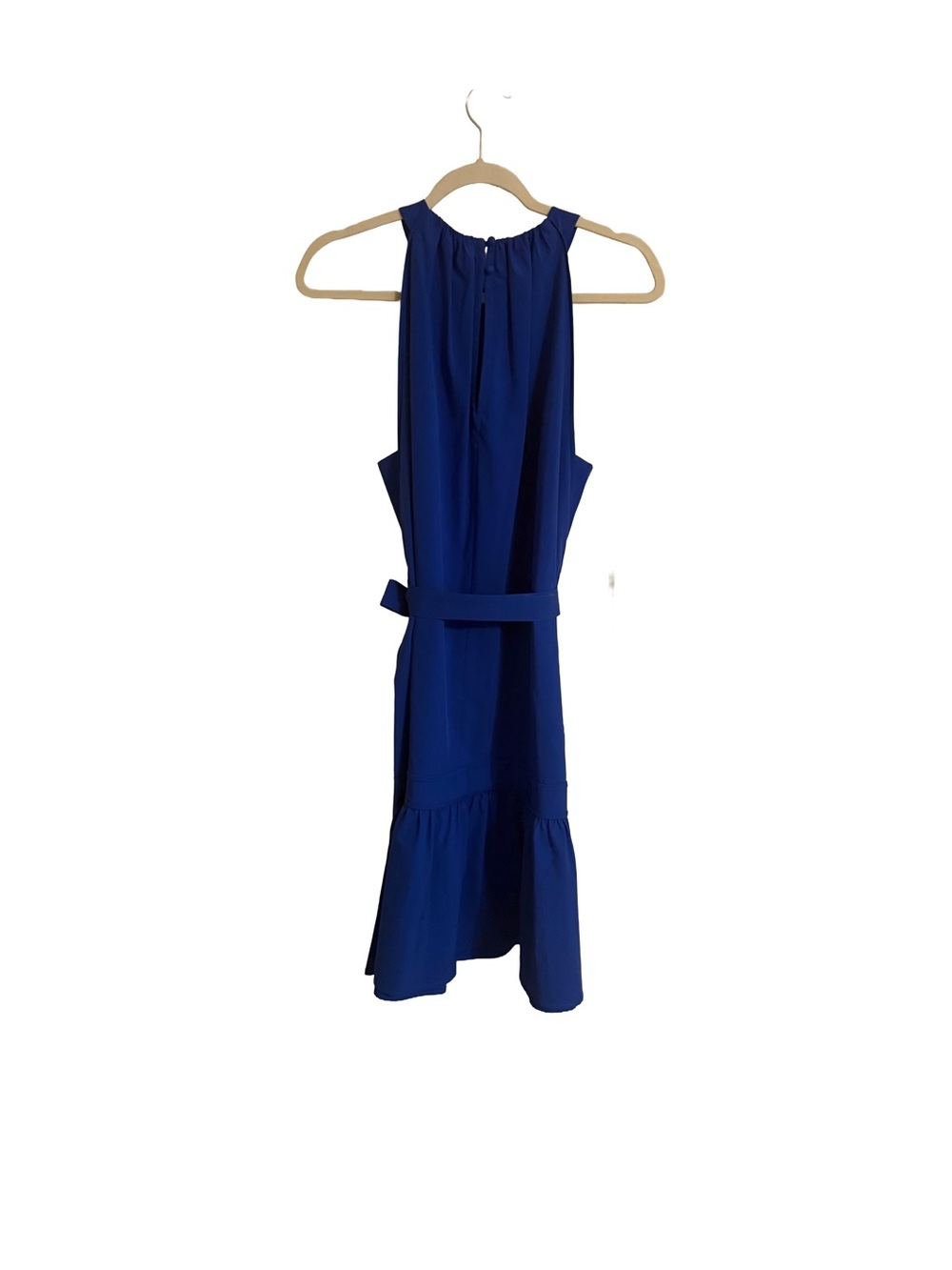 Calvin Klein Blue Sleeveless Dress with Tie Waist - Picture 2 of 5